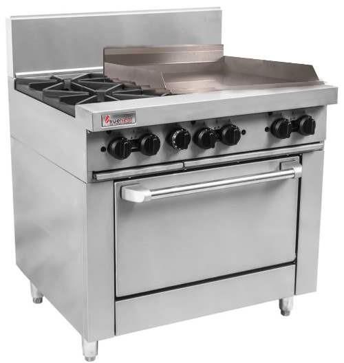 TRUEHEAT Gas Oven Range 900mm 2 Burners/Griddle RCR9-2-6G