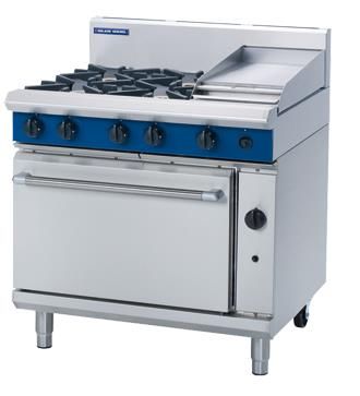 BLUE SEAL Gas Oven Range 4 Burners & Griddle 900mm G506C