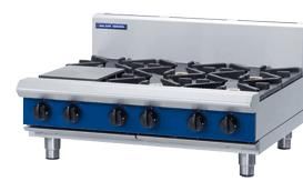 BLUE SEAL Gas Cooktop Bench Model 6 Burners 900mm G516D-B