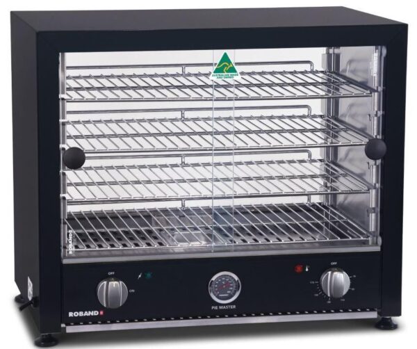 ROBAND Pie & Food Warmer 50 Capacity With Light 610mm Black PMB50L