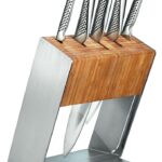 GLOBAL Katana 6pc Knife Block - Bamboo