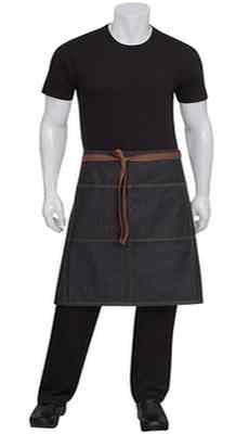 Denim Black 3/4 Apron