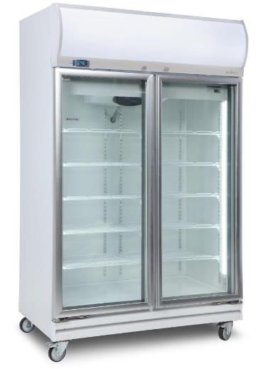 BROMIC Upright Display Fridge 2 Doors 976L 1260mm GD1000LF