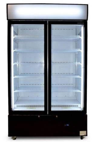 BROMIC Upright Display Fridge 2 Doors 960L Black 1200mm GM1000LBCAS