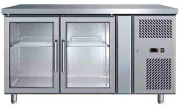 BROMIC Undercounter Display Fridge 2 Doors 282L 1360mm UBC1360GD-NR