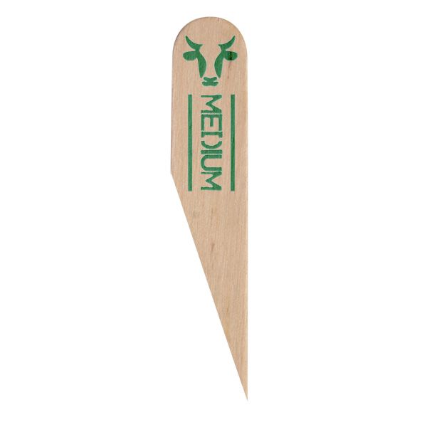 Steak Markers Paddles Wood Medium