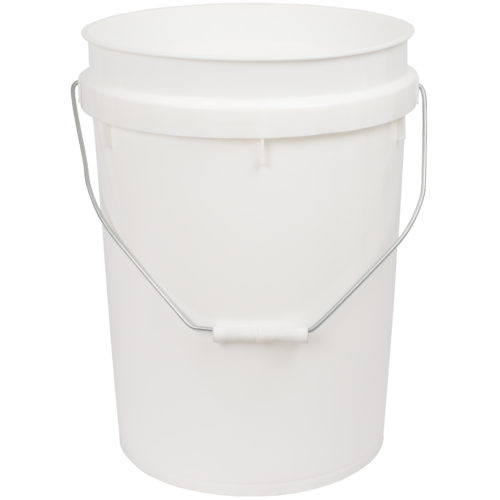 Bucket 20Ltr White Wire Handle