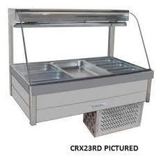 ROBAND Cold Food Display Curved Glass 3 Bays 1030mm CRX23RD