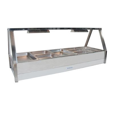 ROBAND Hot Food Display Double Row Straight Glass 5 Bay 1680mm E25