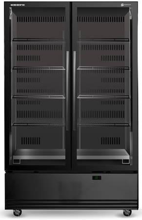 SKOPE ActiveCore Upright Display/Storage Fridge 2 Doors 1079L 1280mm Black BME1200N-A