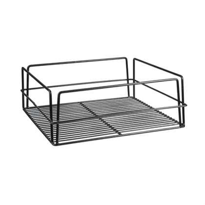 Glass Basket 14x14x5" PVC Ctd Black