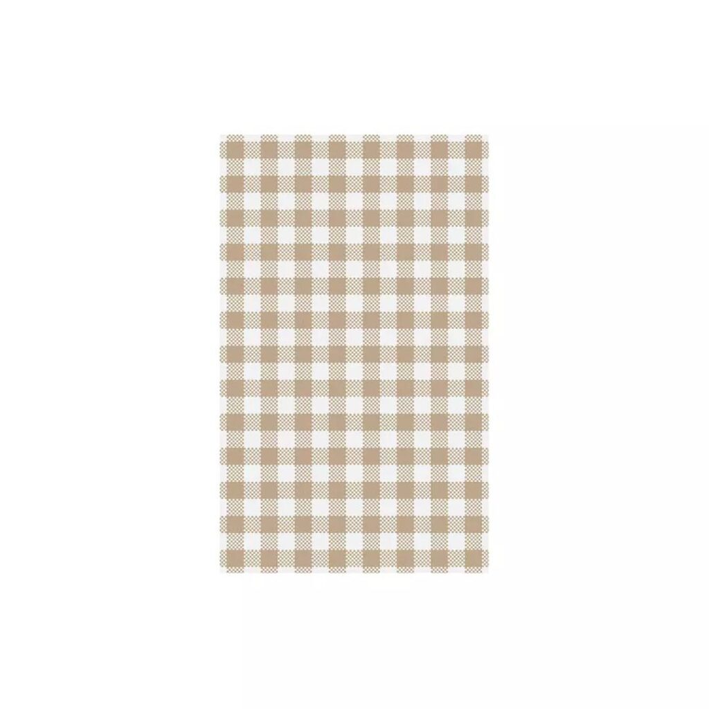 Greaseproof Sheets Gingham Coffee 190x310mm