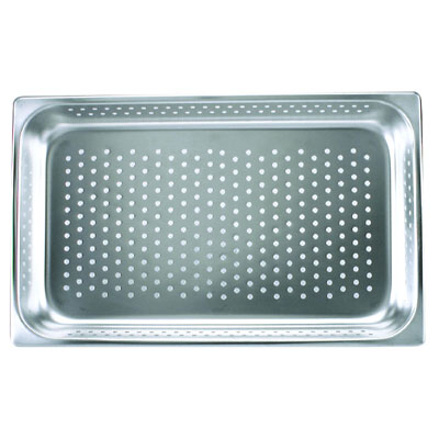 Steam Pan 1/1x65mm Deep PERFORATED Stainless Steel