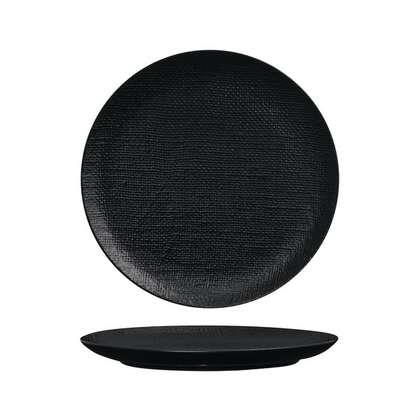 Luzerne Linen Black Coupe Plate 180mm