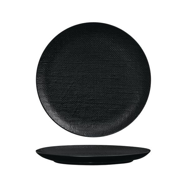 Luzerne Linen Black Coupe Plate 285mm