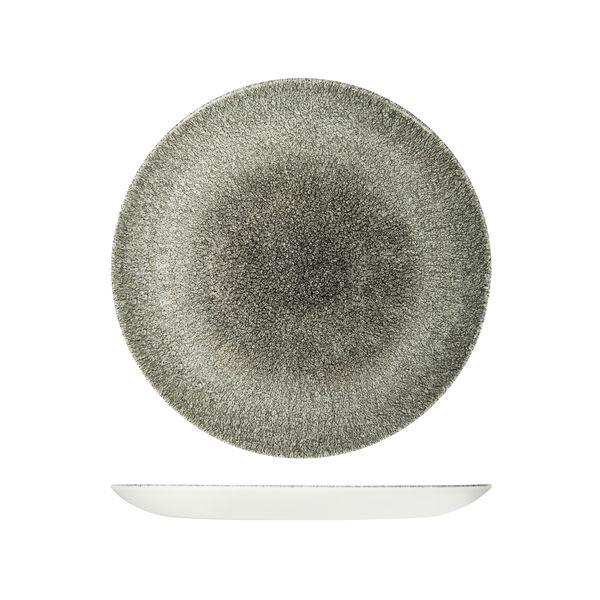 Raku Quartz Black Organic Plate 264mm