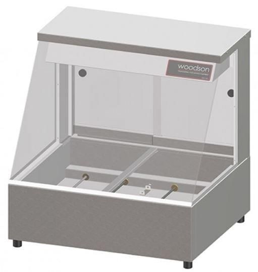 WOODSON Hot Food Display Straight Glass 2 Bay 705mm W.HFS22