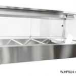 WOODSON Hot Food Display Straight Glass 4 Bay 1355mm W.HFS24