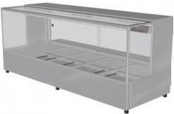 WOODSON Hot Food Display Square Glass 5 Bay 1680mm W.HFSQ25