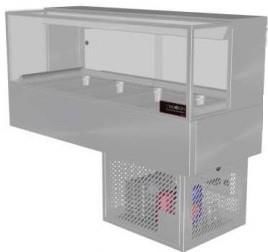 WOODSON Cold Food Display Square Glass Profile 4 Bays 1355mm WR.CFSQ24