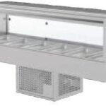 WOODSON Cold Food Display Square Glass Profile 6 Bays 2005mm WR.CFSQ26