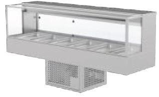 WOODSON Cold Food Display Square Glass Profile 6 Bays 2005mm WR.CFSQ26