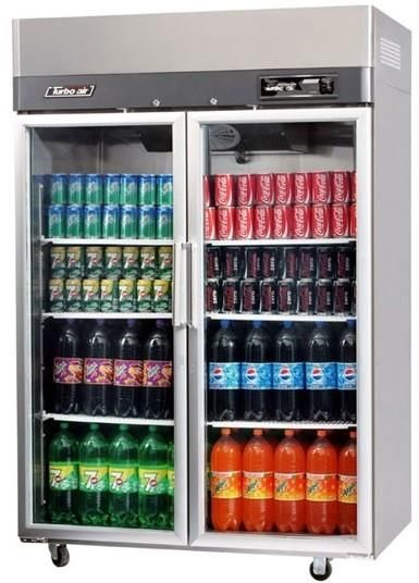 TURBO AIR Upright Display Fridge 2 Doors 1215L 1260mm KR45-2G