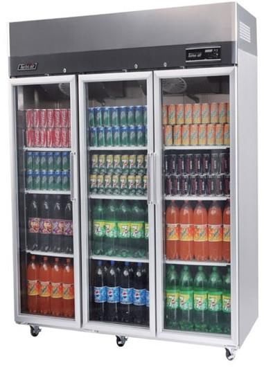 TURBO AIR Upright Display Fridge 3 Doors 1876L 1900mm KR65-3G