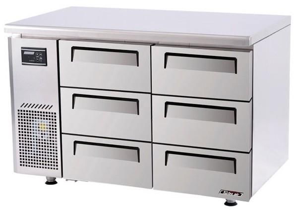 TURBO AIR Undercounter Storage Fridge 6 Drawers 311L 1200mm KUR12-3D-6