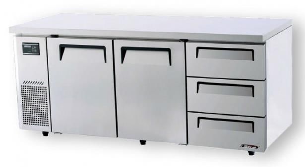 TURBO AIR Undercounter Storage Fridge 2 Doors & 3 Drawers 538L 1800mm KUR18-3D-3