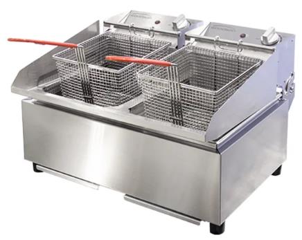 WOODSON Deep Fryer Double Pan 2 x 8Ltr Pans 550mm W.FRT80