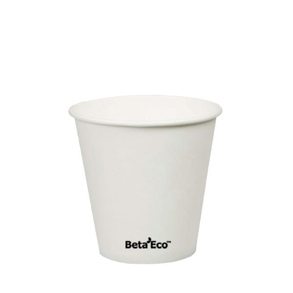 BetaEco Single Wall 8oz Coffee Cup (90mm) White