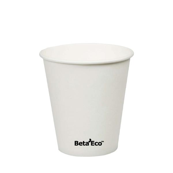 BetaEco Single Wall 8oz Coffee Cup (90mm) White