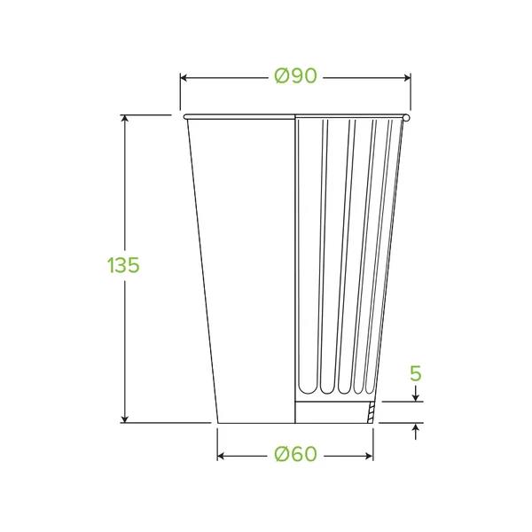 BioCup Art Series Double Wall 460ml / 16 oz (90mm)