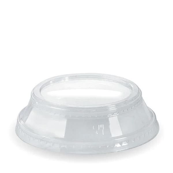 Biocup Lid Raised w/No Hole (Clear) to Suit PLA Green Line 300-700ml Cup