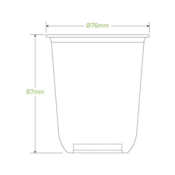 BioCup Green Line 250ml Cold Cup (Rounded Base)