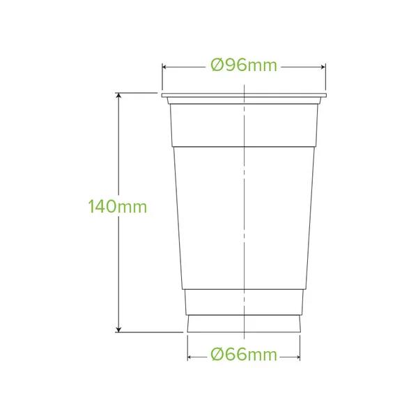 BioCup Green Line 600ml Cold Cup