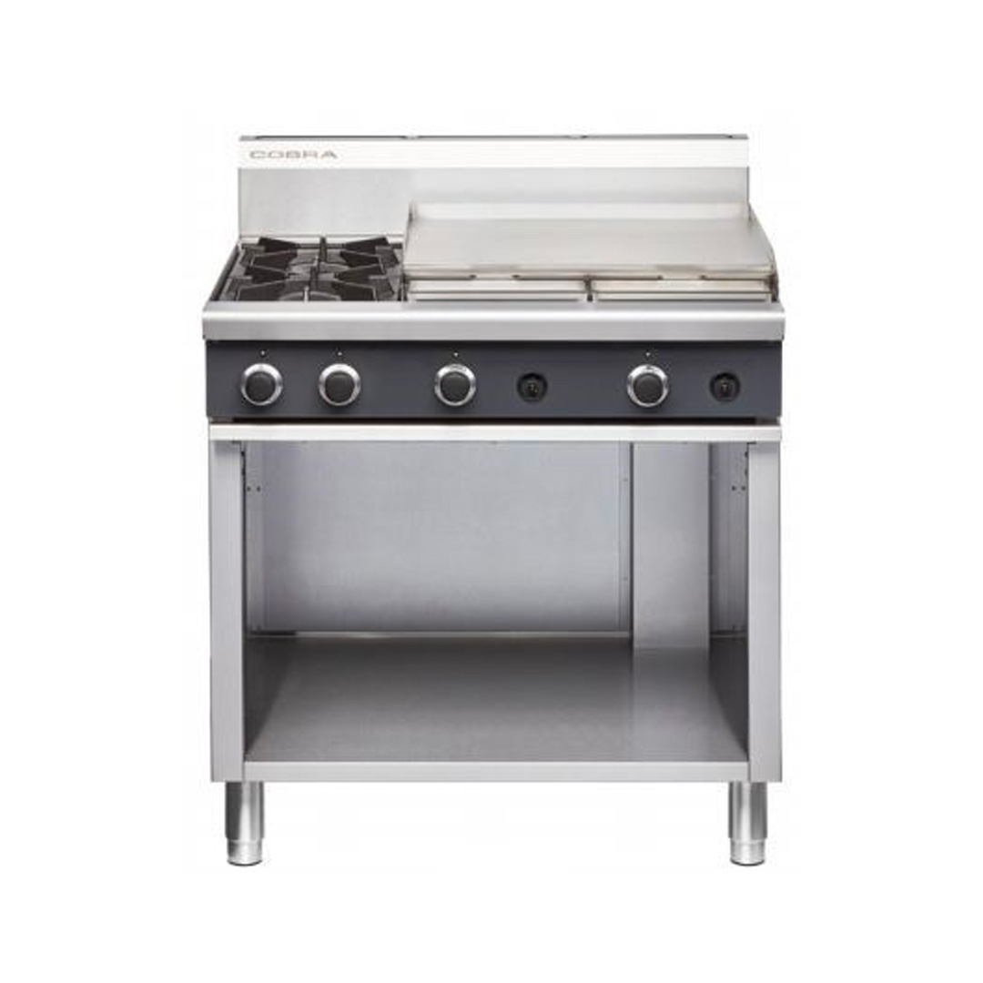 COBRA Gas Cooktop On Cabinet Base 2 Burners & Griddle 900mm C9B