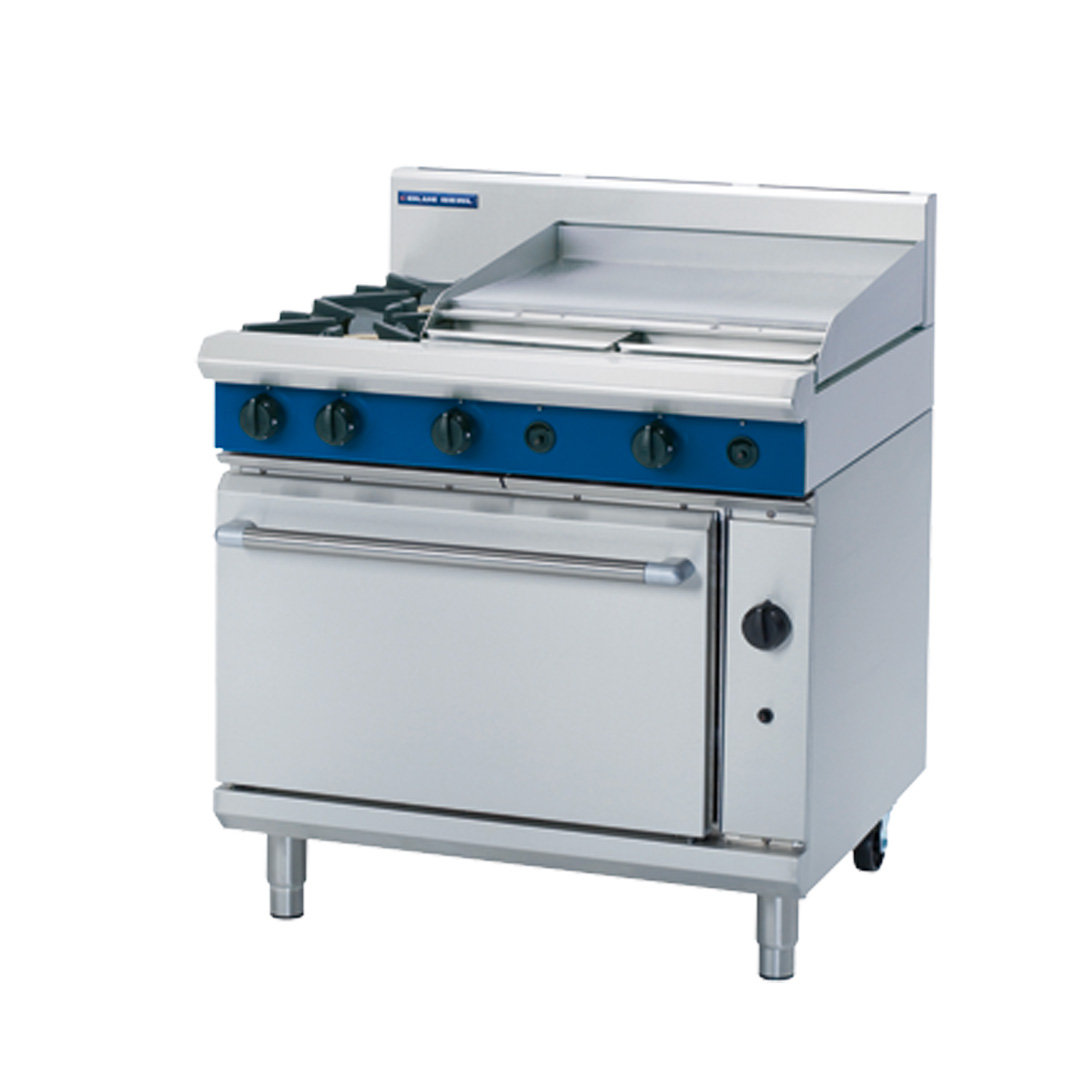 BLUE SEAL Gas Oven Range 2 Burners & Griddle 900mm G506B