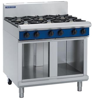 BLUE SEAL Gas Cooktop On Cabinet 6 Burners 900mm G516D-CB