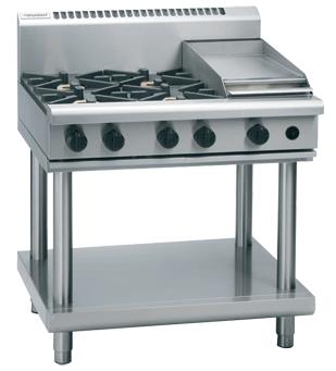 WALDORF Gas Cooktop 4 Burners & Griddle On Stand 900mm RN8603G-LS