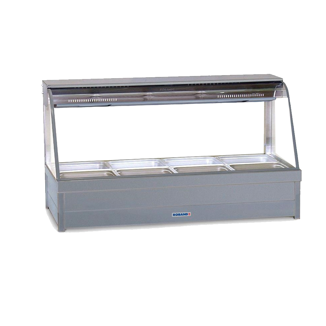 ROBAND Hot Food Display Curved Glass 4 Bays 1355mm C24