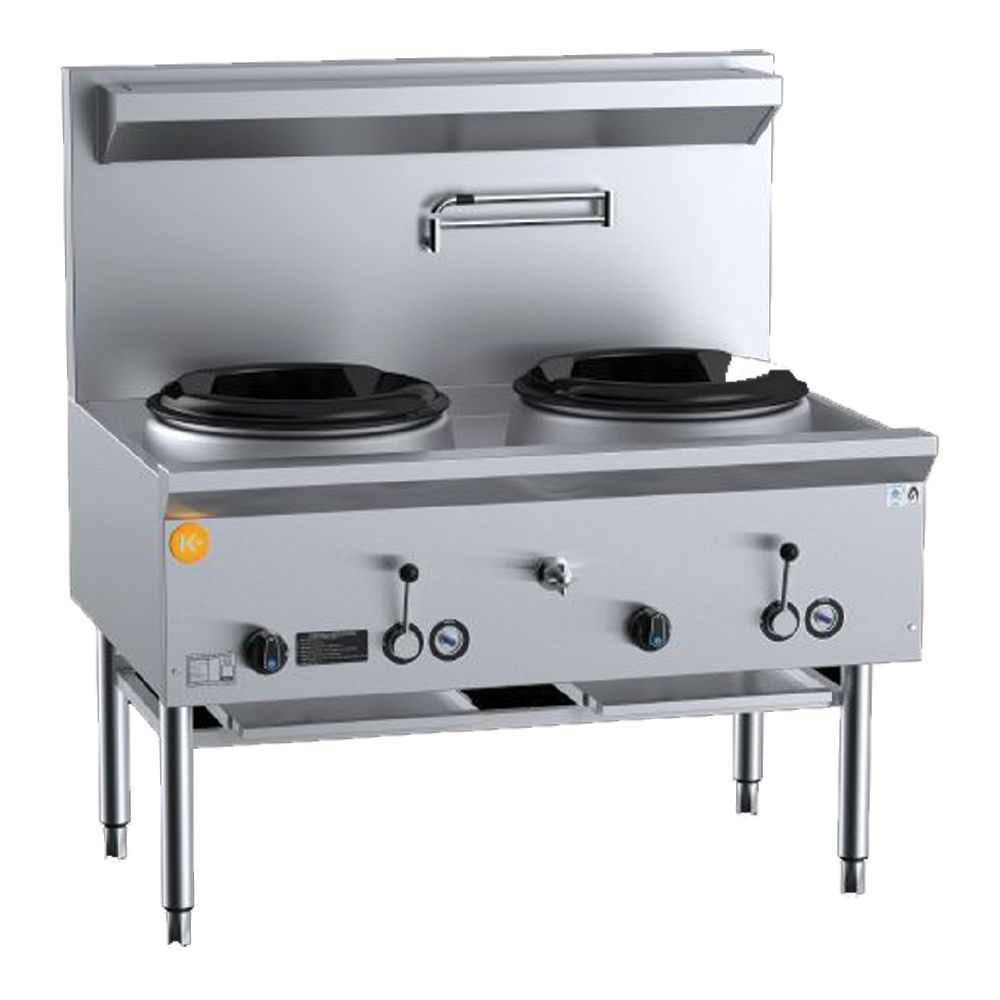 B+S Waterless Wok Table Two Hole K+ Series 1200mm