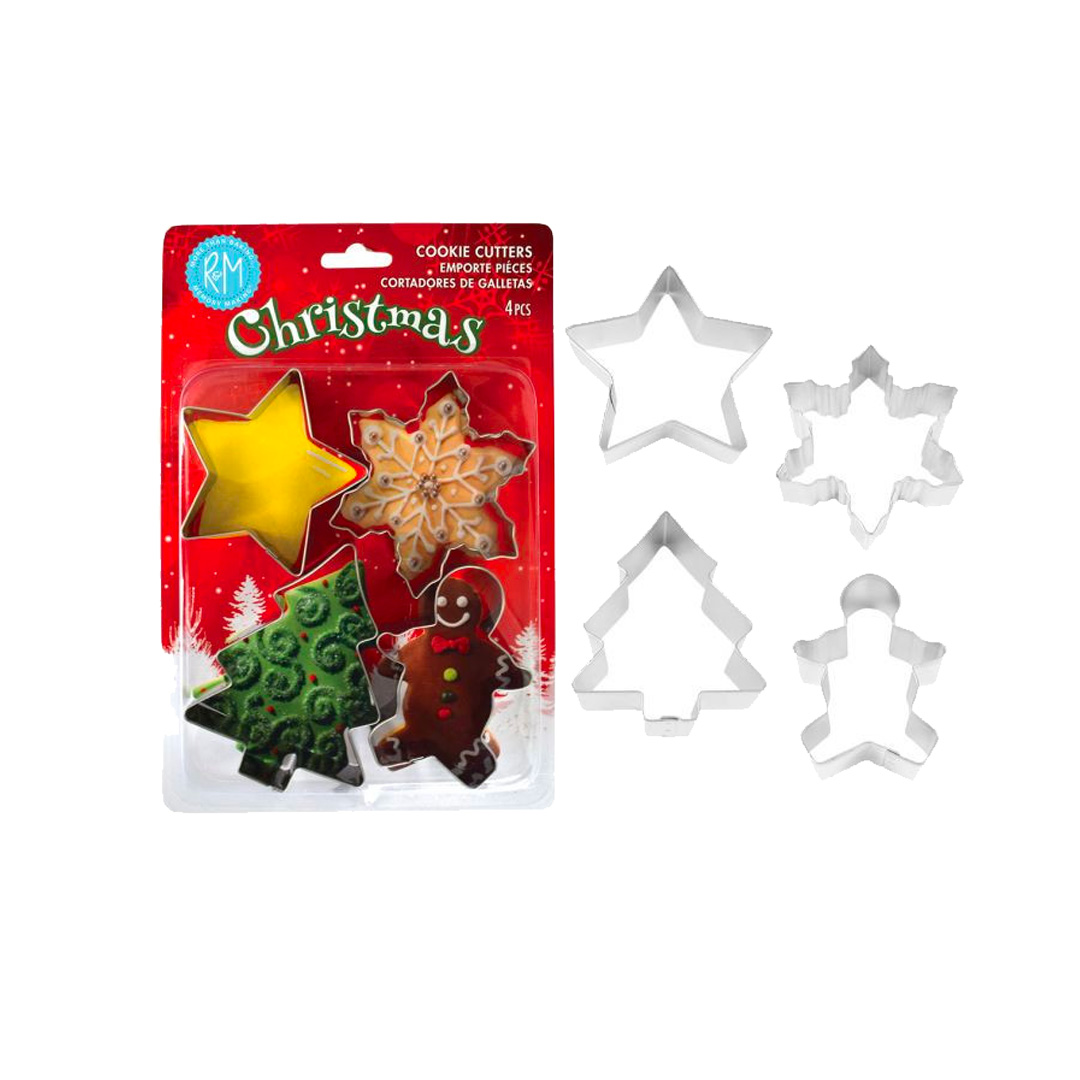 Christmas Cookie Cutter Set 4 Piece