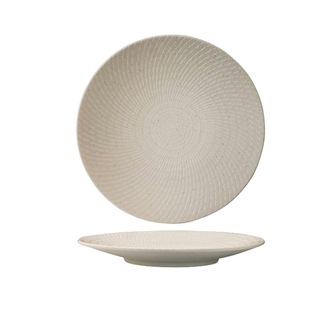 Luzerne Zen White Swirl Coupe Plate 310mm