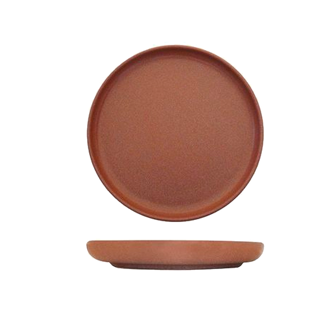 Eclipse Uno Brown Round Plate 220mm