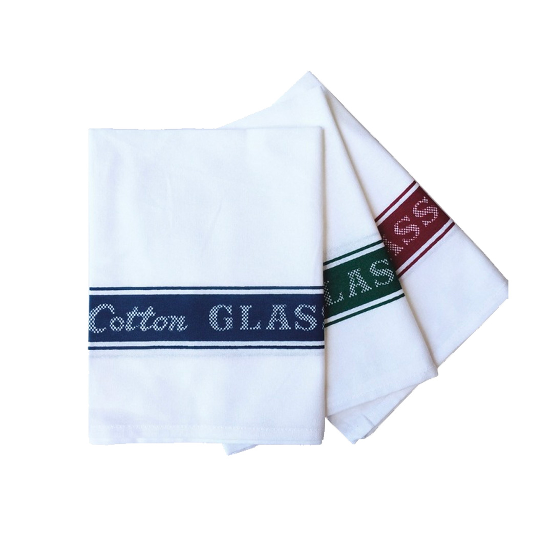 Glass Cloth 50x75cm 100% Cotton 12 Pack