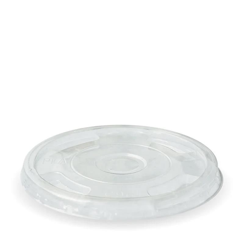 Biocup Lid Flat to Suit PLA (Clear) Green Line 300-700ml Cup