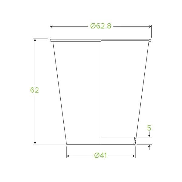 BioCup White Single Wall 120ml / 4 oz (62mm)