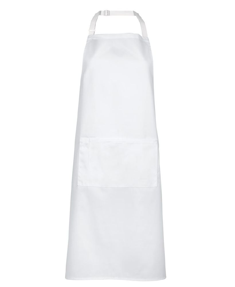 Apron Bib White with Pocket 86cm x 93cm